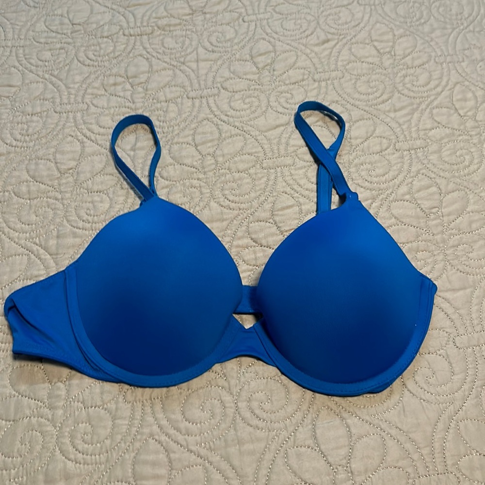 Pink Push-up bra 36C blue